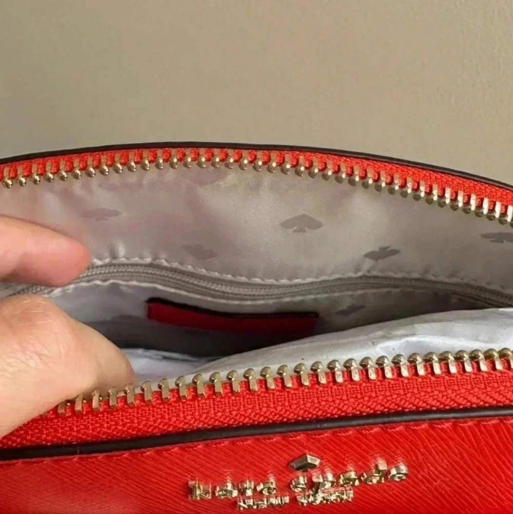 KATE SPADE Payton Dome Medium Crossbody Shoulder Bag In Gazpacho Red NWOTS - Picture 5 of 9